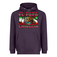 Plum El Papa Mas Chingon Heavyweight Hoodie - texasbilliewilder