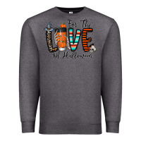 Charcoal Heather for the love of halloween Premium Sweatshirt - CowhideDigitalArt