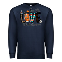 Navy for the love of halloween Premium Sweatshirt - CowhideDigitalArt