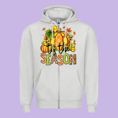 Zipper Hoodie Tis' the season Fall Softball
