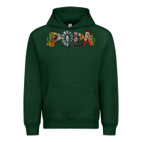 Forest Green western christmas papa claus sunflowers and cactus Urban Hoodie - Jasminsmagicworld