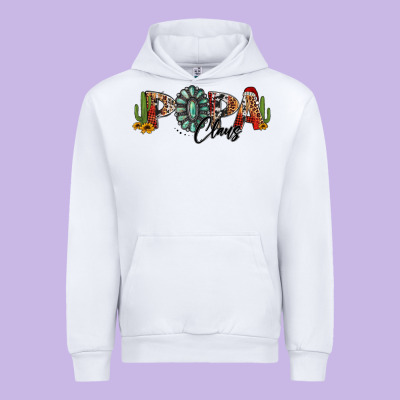 Western Christmas Papa Claus Sunflowers And Cactus Urban Hoodie Designed By Jasminsmagicworld