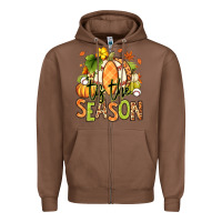 Chestnut Tis' the season Fall American Football Zipper Hoodie - RanaPortraitStore