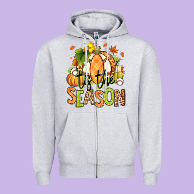 Zipper Hoodie Tis' the season Fall American Football
