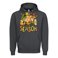 Smoke Tis' the season Fall American Football Zipper Hoodie - RanaPortraitStore