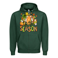 Sports Green Tis' the season Fall American Football Zipper Hoodie - RanaPortraitStore