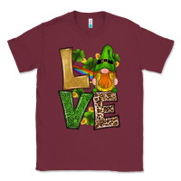 Burgundy st patricks day gnomes shamrock love Classic Tee - RanaPortraitStore