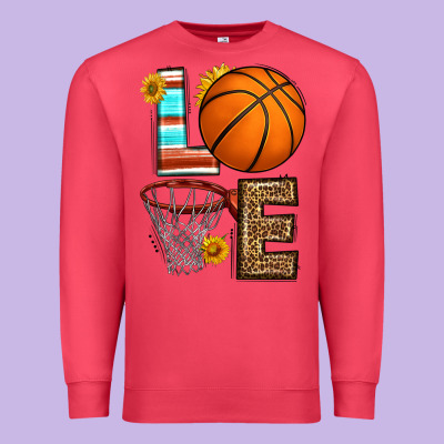 Western Basketball Love Premium Sweatshirt Designed By Hra Design Shop