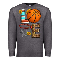 Charcoal Heather western basketball love Premium Sweatshirt - HRA Design Shop