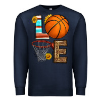 Navy western basketball love Premium Sweatshirt - HRA Design Shop