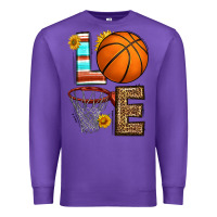 Purple western basketball love Premium Sweatshirt - HRA Design Shop