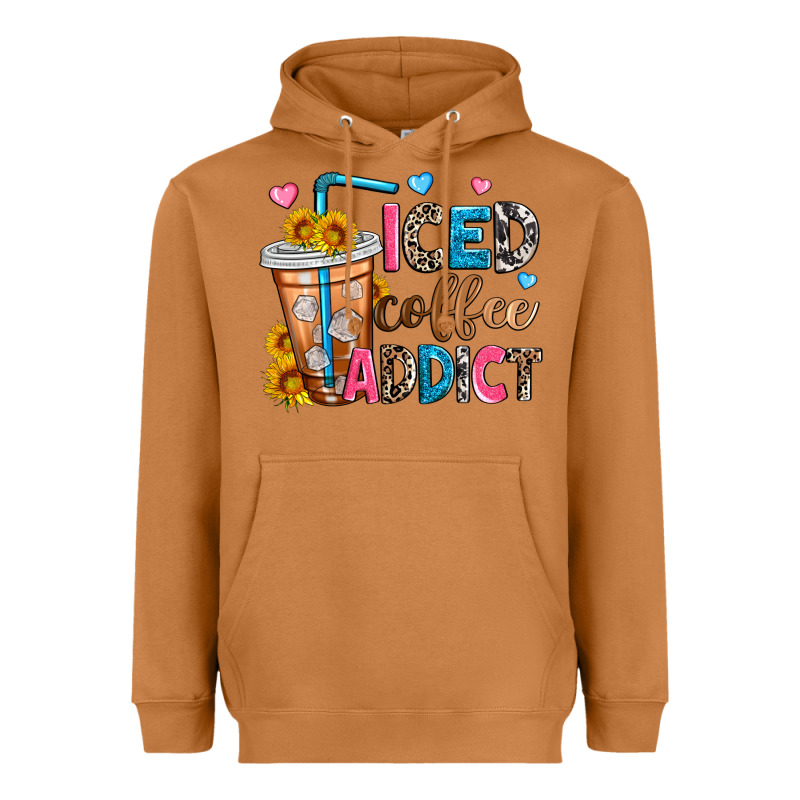 Iced Coffee Addict Heavyweight Hoodie by Zillion Design Studio | Teevron