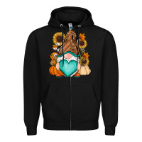 Black Western Fall gnome Zipper Hoodie - RanaPortraitStore