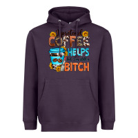 Plum i pretend coffee helps but i'm still a bitch Heavyweight Hoodie - Zillion Design Studio