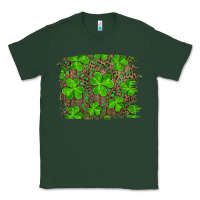 St Patricks Day Shamrock And Leopard Distressed Ba Classic Tee | Teevron