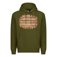 Army Green wood and leopard background 3200x2400 Premium Hoodie - AdoDesignShop