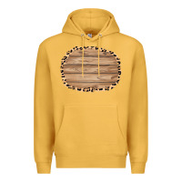 Mustard wood and leopard background 3200x2400 Premium Hoodie - AdoDesignShop