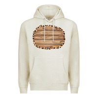 Oatmeal Heather wood and leopard background 3200x2400 Premium Hoodie - AdoDesignShop