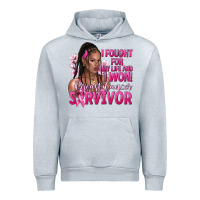 Heather Grey I fought for my life and i won afro woman Urban Hoodie - NancyCooperArtShop