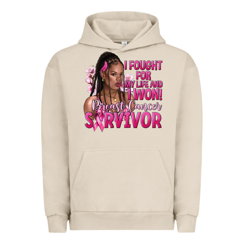 I Fought For My Life And I Won Afro Woman Urban Hoodie by NancyCooperArtShop | Teevron