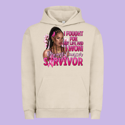 I Fought For My Life And I Won Afro Woman Urban Hoodie Designed By Nancycooperartshop
