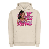 Pigment French Oak I fought for my life and i won afro woman Urban Hoodie - NancyCooperArtShop