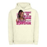 Pigment Pistachio I fought for my life and i won afro woman Urban Hoodie - NancyCooperArtShop