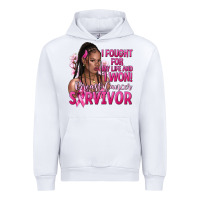 White I fought for my life and i won afro woman Urban Hoodie - NancyCooperArtShop