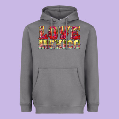 Love Mexico Heavyweight Hoodie Designed By Texasbilliewilder
