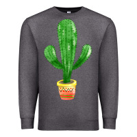Charcoal Heather mexican cactus Premium Sweatshirt - FaDigitalArtStudio