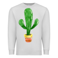 Dove Grey mexican cactus Premium Sweatshirt - FaDigitalArtStudio