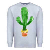 Heather Grey mexican cactus Premium Sweatshirt - FaDigitalArtStudio