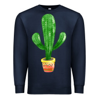 Navy mexican cactus Premium Sweatshirt - FaDigitalArtStudio