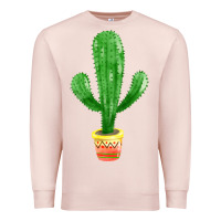 Pale Pink mexican cactus Premium Sweatshirt - FaDigitalArtStudio