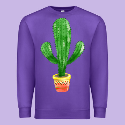 Mexican Cactus Premium Sweatshirt Designed By Fadigitalartstudio