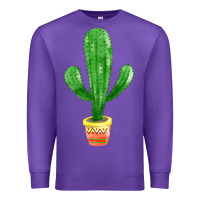 Purple mexican cactus Premium Sweatshirt - FaDigitalArtStudio
