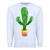 White mexican cactus Premium Sweatshirt - FaDigitalArtStudio