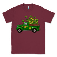 Burgundy st patricks truck shamrock horseshoe gold Classic Tee - RanaPortraitStore