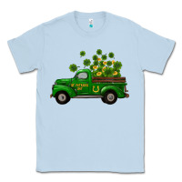 Dusty Blue st patricks truck shamrock horseshoe gold Classic Tee - RanaPortraitStore
