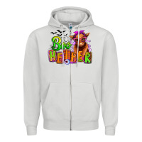 Dove Grey Boo Heifer baby Cow Zipper Hoodie - RanaPortraitStore