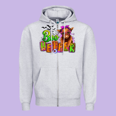 Zipper Hoodie Boo Heifer baby Cow