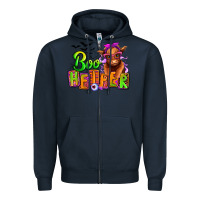 Navy Boo Heifer baby Cow Zipper Hoodie - RanaPortraitStore