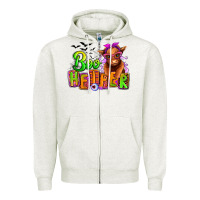 Oatmeal Heather Boo Heifer baby Cow Zipper Hoodie - RanaPortraitStore