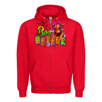 Red Boo Heifer baby Cow Zipper Hoodie - RanaPortraitStore