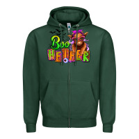 Sports Green Boo Heifer baby Cow Zipper Hoodie - RanaPortraitStore