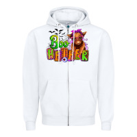 White Boo Heifer baby Cow Zipper Hoodie - RanaPortraitStore