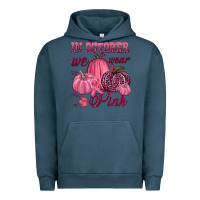 Pigment Midnight Navy In october we wear pink Urban Hoodie - NancyCooperArtShop