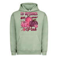 Pigment Oil Green In october we wear pink Urban Hoodie - NancyCooperArtShop