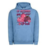 Pigment Pebble Blue In october we wear pink Urban Hoodie - NancyCooperArtShop
