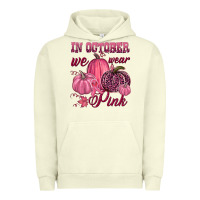 Pigment Pistachio In october we wear pink Urban Hoodie - NancyCooperArtShop